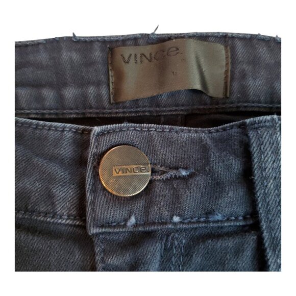 VINCE SZ 29 Ankle Skinny True Navy Wash Printed Stripe 5 Pocket Jeans - Picture 8 of 13